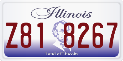 IL license plate Z818267