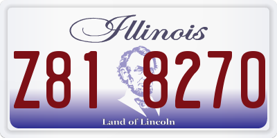 IL license plate Z818270