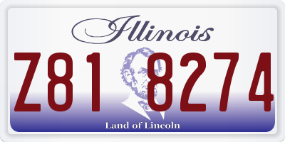 IL license plate Z818274