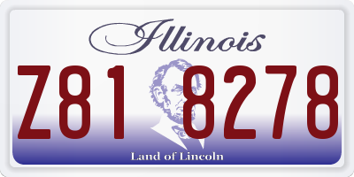 IL license plate Z818278