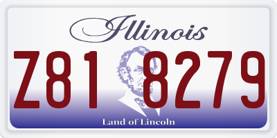IL license plate Z818279