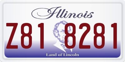 IL license plate Z818281