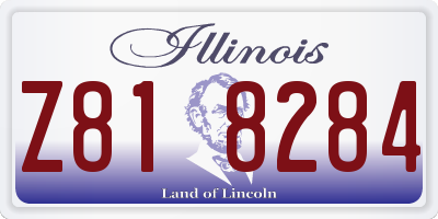 IL license plate Z818284