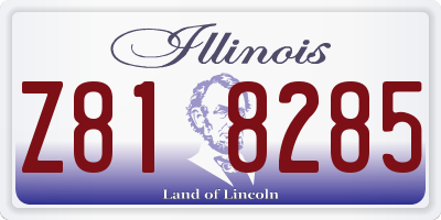 IL license plate Z818285