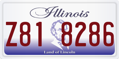 IL license plate Z818286