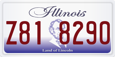 IL license plate Z818290