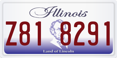 IL license plate Z818291