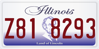 IL license plate Z818293