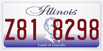 IL license plate Z818298