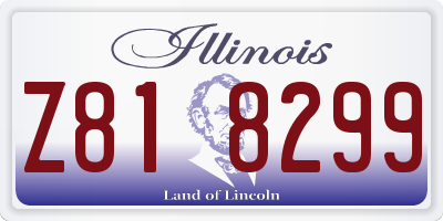 IL license plate Z818299