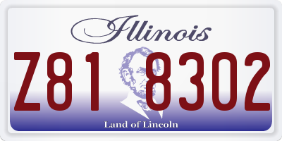 IL license plate Z818302