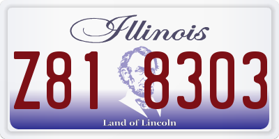 IL license plate Z818303