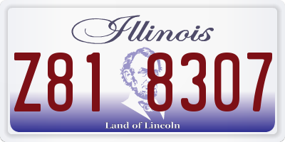 IL license plate Z818307