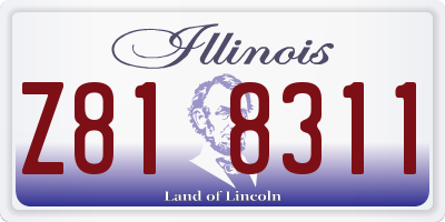 IL license plate Z818311