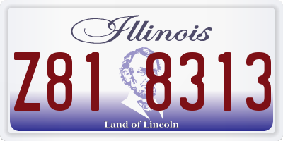 IL license plate Z818313