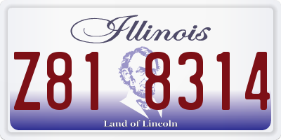 IL license plate Z818314