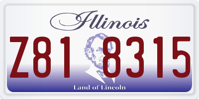 IL license plate Z818315