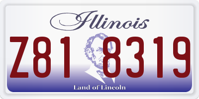 IL license plate Z818319