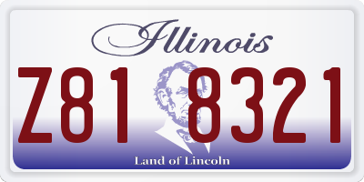 IL license plate Z818321