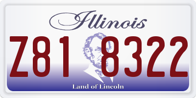 IL license plate Z818322