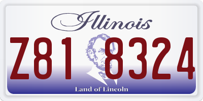 IL license plate Z818324