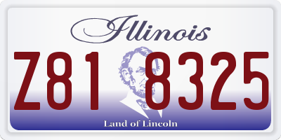 IL license plate Z818325