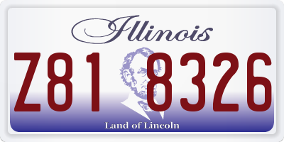 IL license plate Z818326