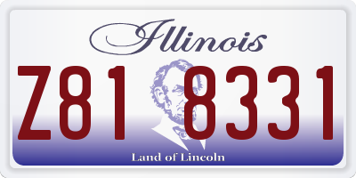 IL license plate Z818331