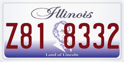 IL license plate Z818332
