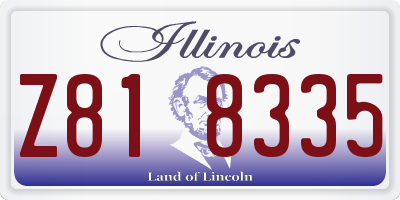 IL license plate Z818335