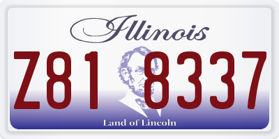 IL license plate Z818337