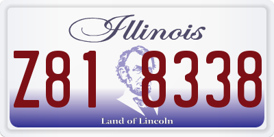 IL license plate Z818338