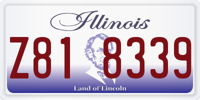 IL license plate Z818339