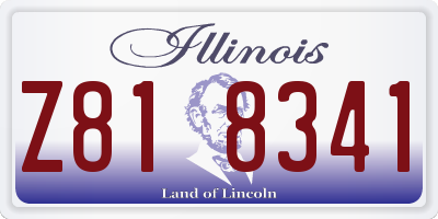 IL license plate Z818341
