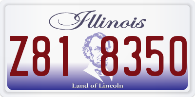 IL license plate Z818350