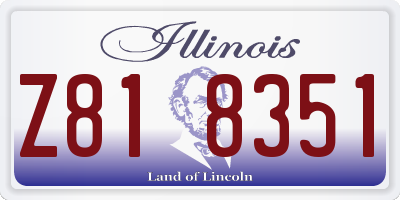 IL license plate Z818351