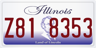 IL license plate Z818353