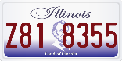 IL license plate Z818355
