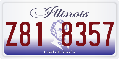 IL license plate Z818357