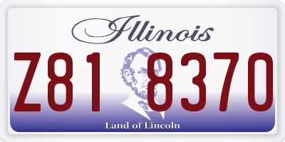 IL license plate Z818370