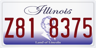 IL license plate Z818375