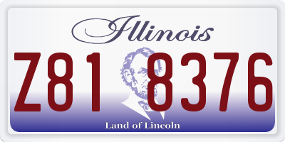 IL license plate Z818376
