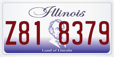 IL license plate Z818379