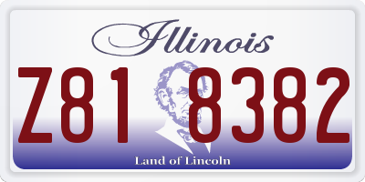 IL license plate Z818382