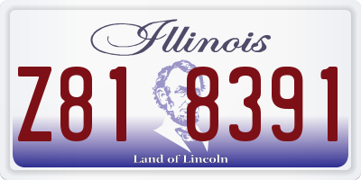 IL license plate Z818391