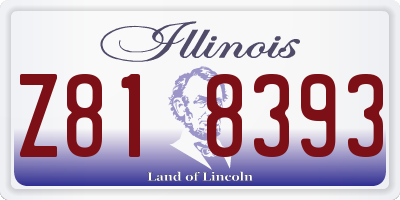 IL license plate Z818393