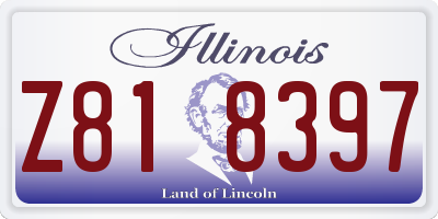 IL license plate Z818397