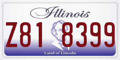 IL license plate Z818399