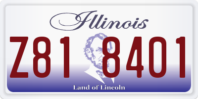 IL license plate Z818401