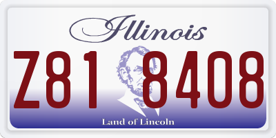 IL license plate Z818408